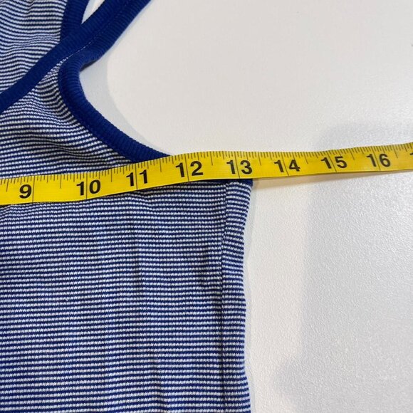 j crew blue and white striped tank top size small - Picture 7 of 8